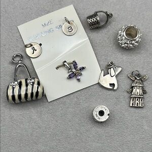 Lot of tested sterling silver charms ready to add to your charm bracelet resale